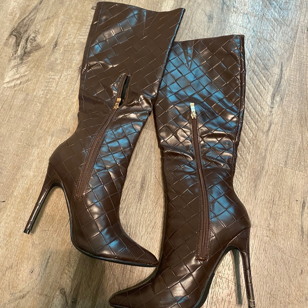 Fashion Nova | Brown Leather Boots